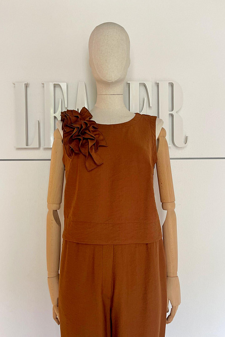 блузка Л555 Вивьен тоффи Tropic_432