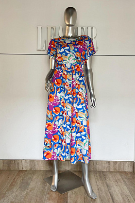 платье Л860 хлопок поплин Фиджи василёк  Л860 хлопок поплин Фиджи василёк