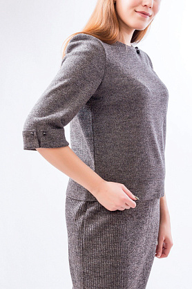 джемпер+юбка С5143_вяз корич.меланж С5143_вяз корич.меланж