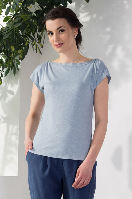 футболка Б6.115.8 Малибу серо-голубой
