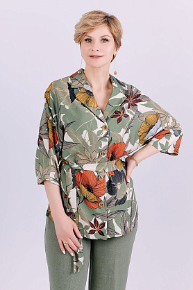 костюм К2472-142 цветы и зелень К2472-142 цветы и зелень