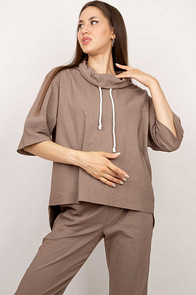 блузка Л600_137 стрейч мокко Tropic Л600_137 стрейч мокко Tropic