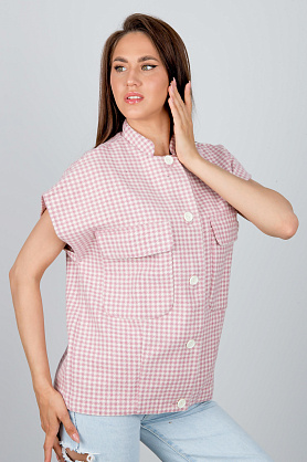 жилет Л645 пье-де-кок розовый Л645 пье-де-кок розовый