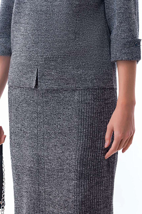 джемпер+юбка С5143_вяз сер.меланж С5143_вяз сер.меланж