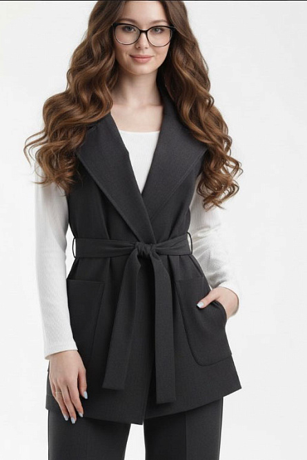 жилет Л778_333 Эльбрус т. серый