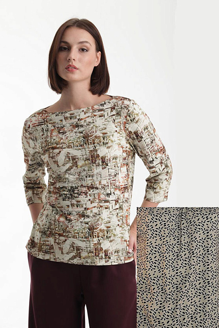 джемпер Л2049 бусинка на кремовом