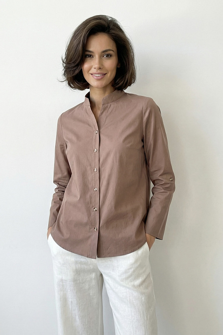 рубашка л837 блузочная мокко