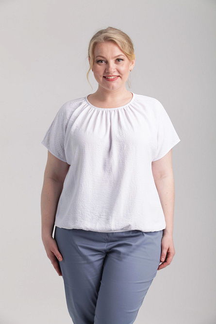 блузка Л723 крэш белый